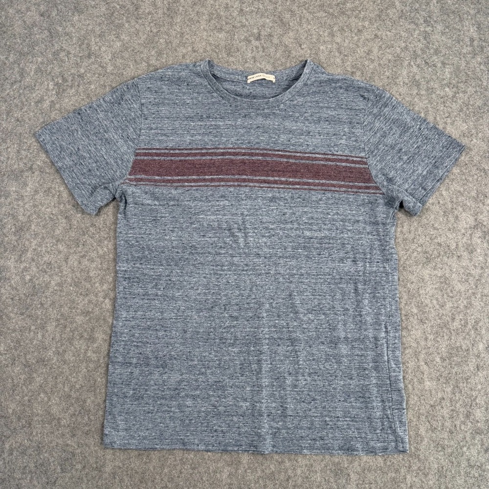 Marine Layer Re-Spun Heather Navy Blue Air Crew Neck Tee Men's Size Medium
